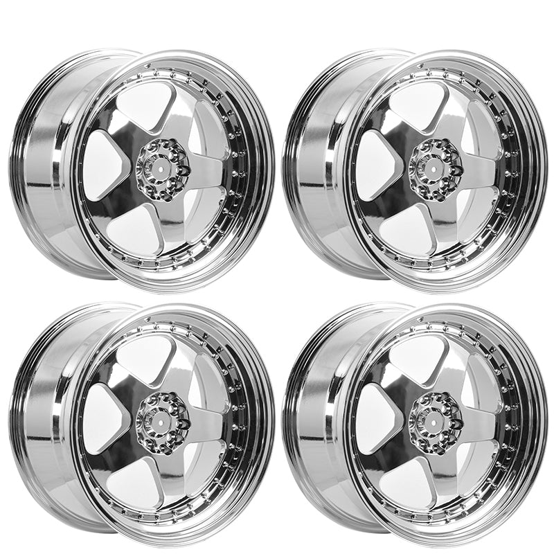 (4) 18X9.0 +30 5X100 / 5X114.3 Step Lip 5 Spoke Wheels Rim Replacement
