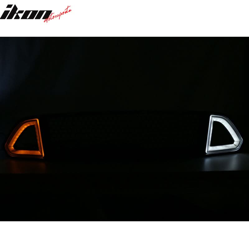 2015-2017Â Ford Mustang Front Upper Mesh Grille Smoked DRL Turn Signal