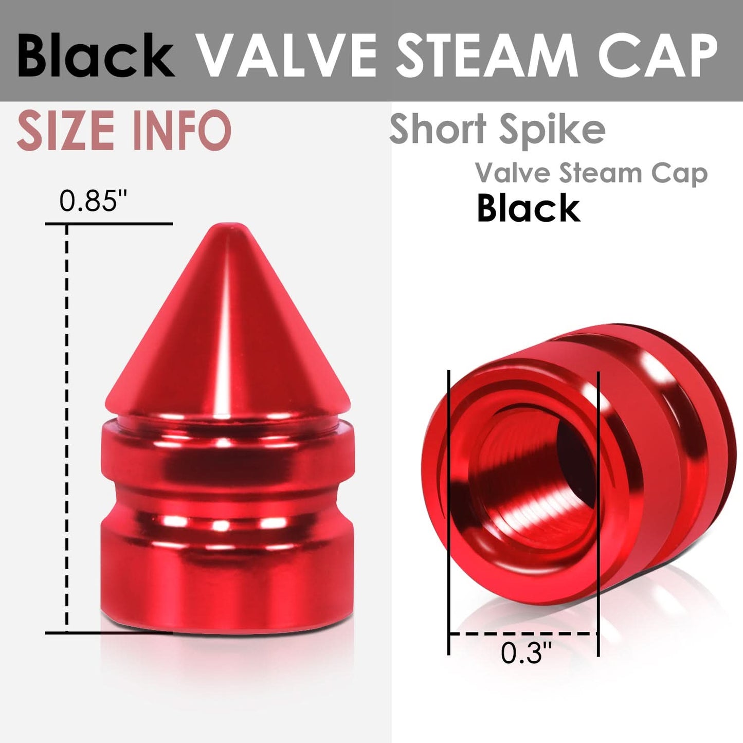 RT 011 Spiked Red Valve Caps