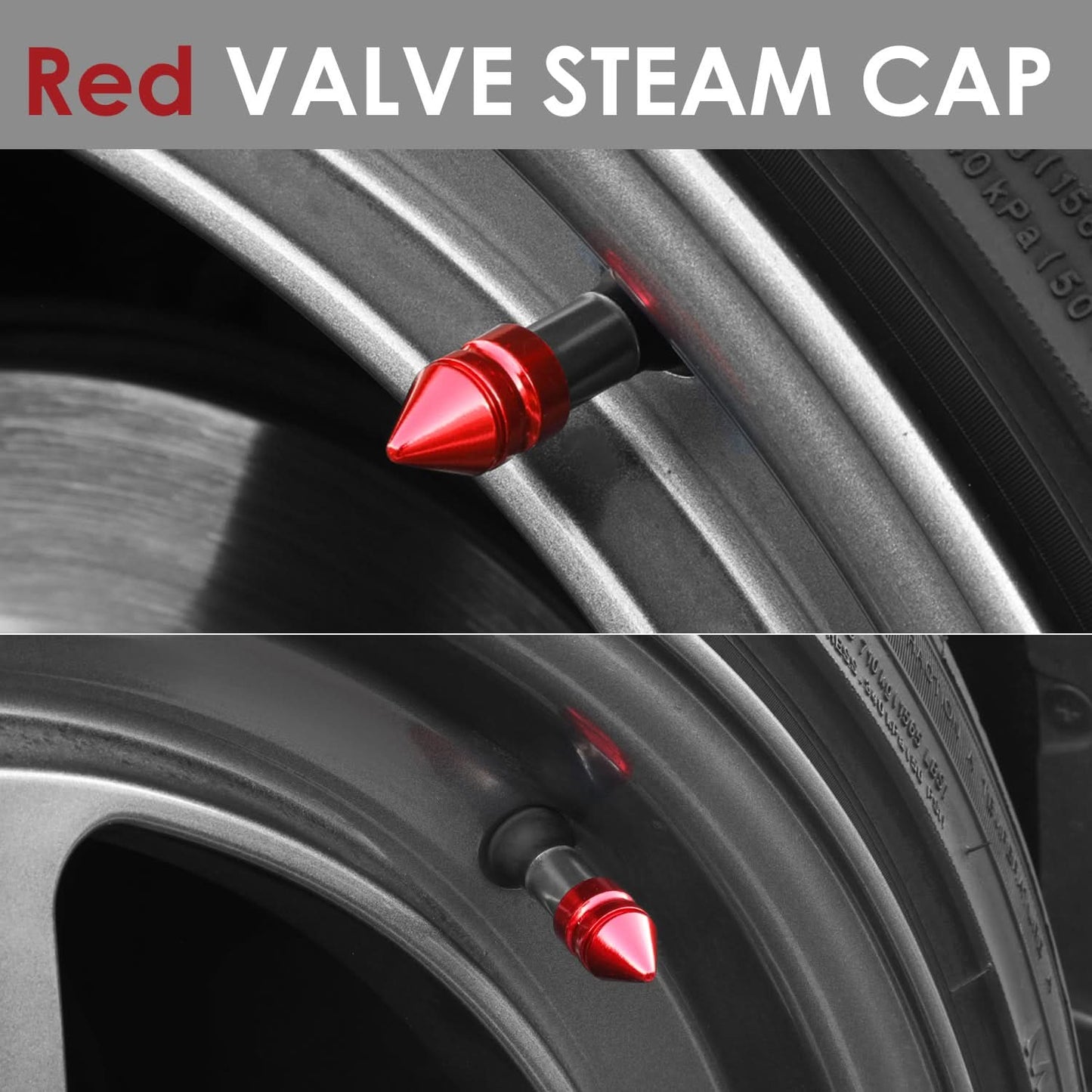 RT 011 Spiked Red Valve Caps