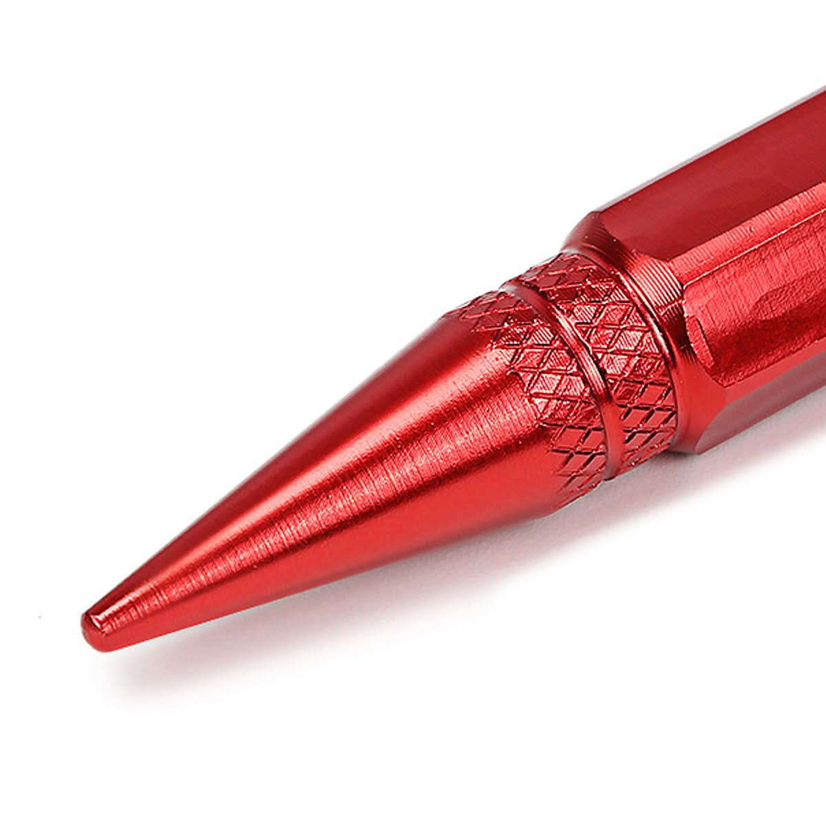 Spiked Lug Nut Style Valve Caps - 60MM Red
