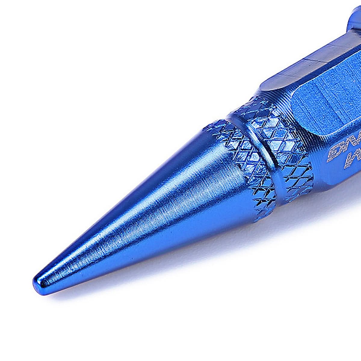 Spiked Lug Nut Style Valve Caps - 45mm Tall - Blue