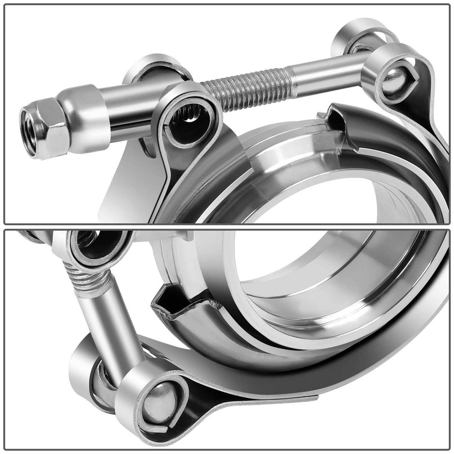 2" V-Band Clamp & Flange Set Stainless Steel Exhaust Piping