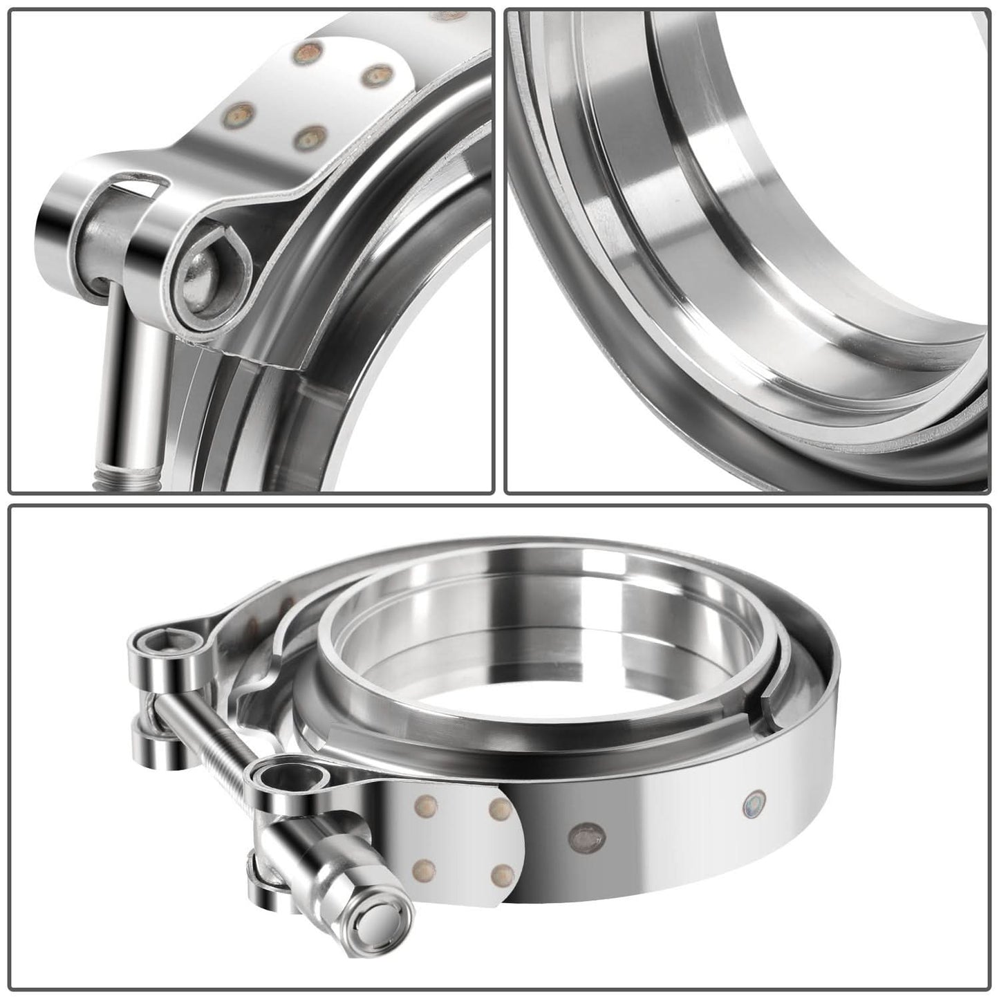 3" V-Band Clamp & Flange Set Stainless Steel