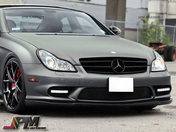 CS Style Carbon Fiber Front Bumper Add-on Lip Fits For 2006-2010 Mercedes-Benz W219 CLS-Class with AMG Sport & CLS55 CLS63 Only