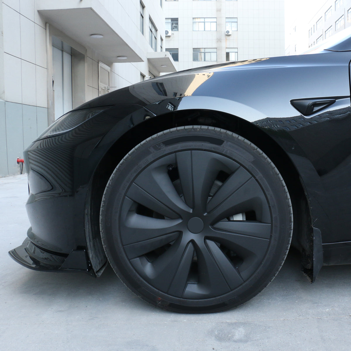 2024-2025 Tesla Model 3 18'' S Style Wheel Covers Hubcap Matte Black