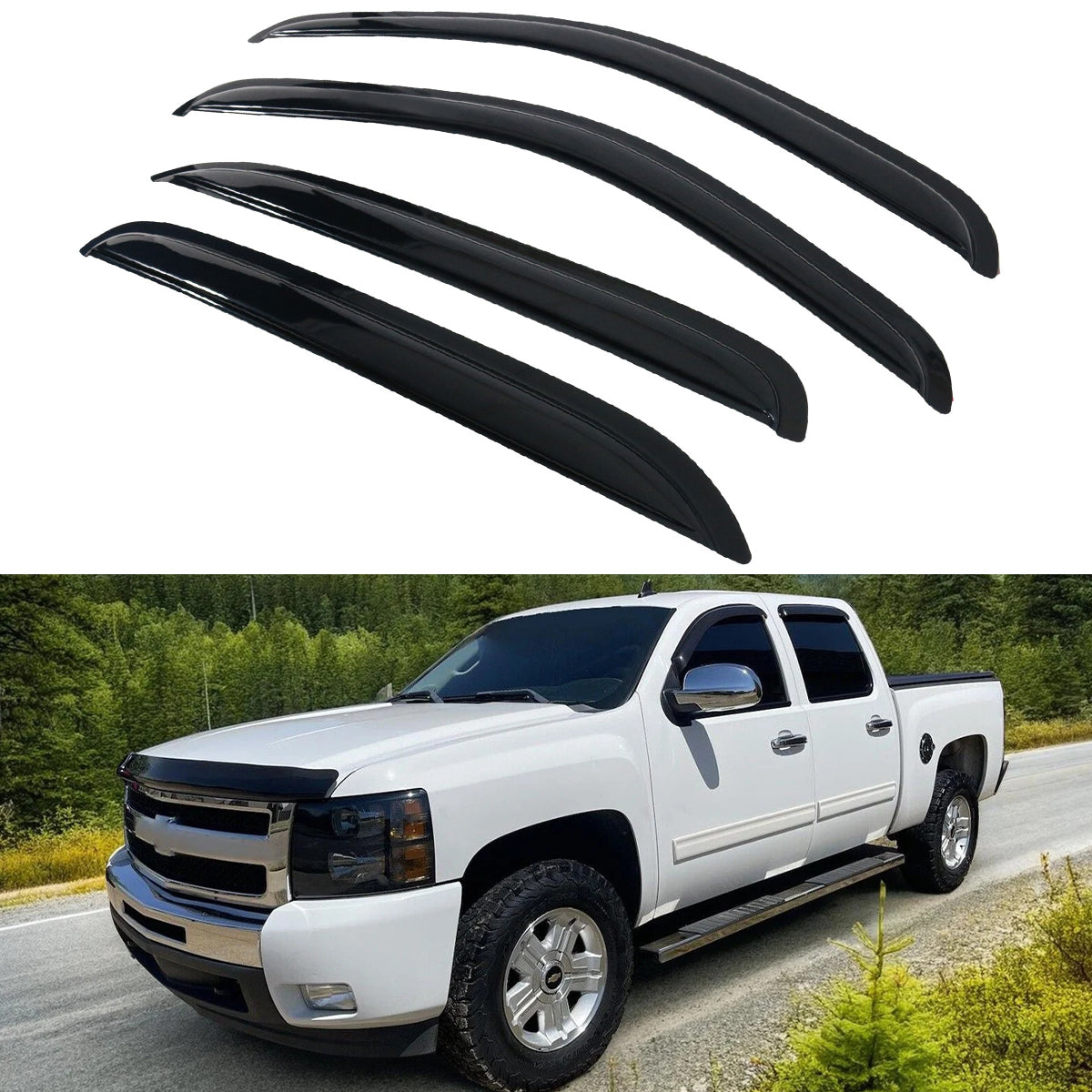 2007-2014 Chevrolet Silverado & GMC Sierra Crew Cab Visor Window