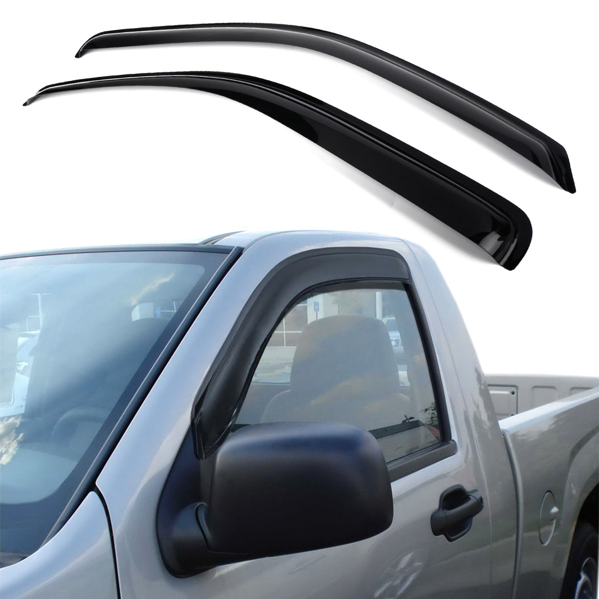 2014-2019 Chevy Silverado GMC Sierra Extended Cab Tape on Visor Window