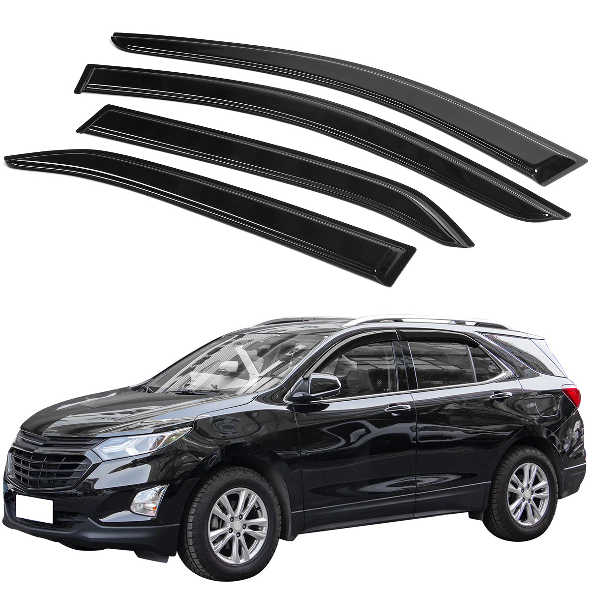2018-2024 Chevrolet Equinox Acrylic Slim Style 4PC Window Visor Guard