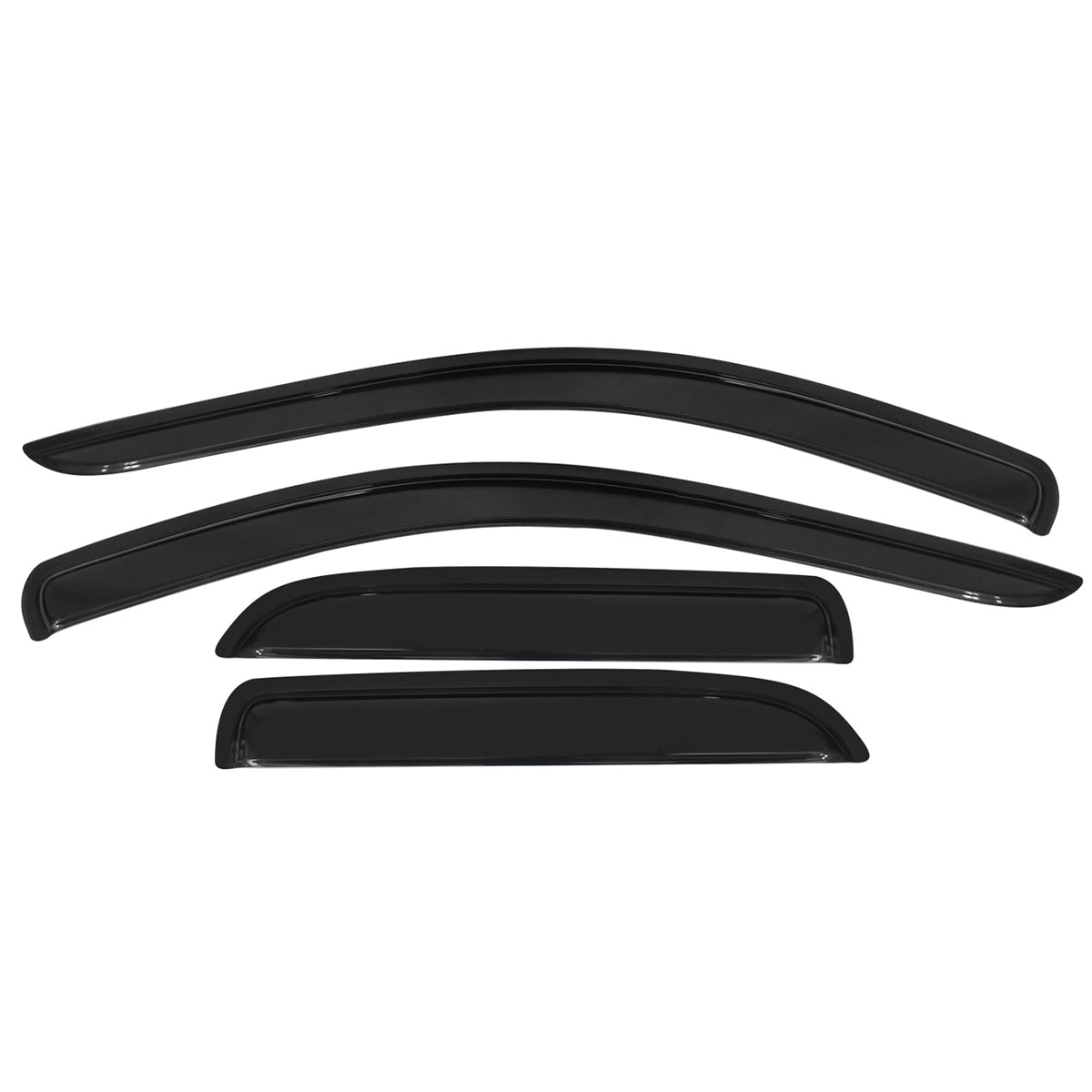 2002-2009 Dodge Ram Visor Windows Acrylic Slim Style Smoke Tinted 4PC