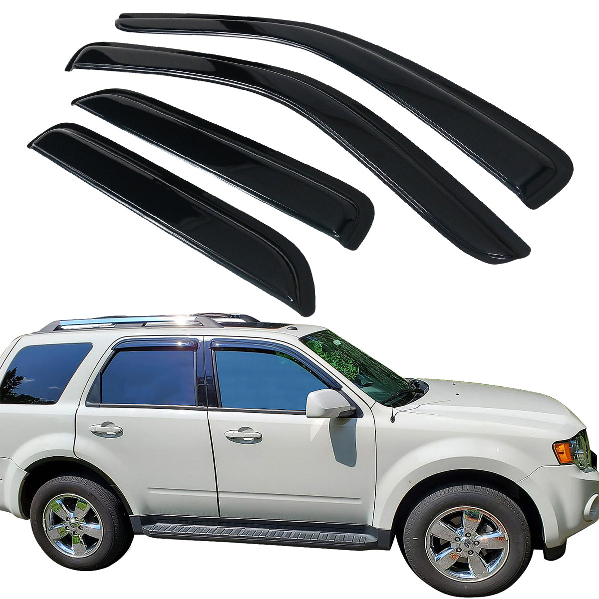 2001-2012 Ford Escape & Mazda Tribute & Mercury Mariner Smoke Visor Wi