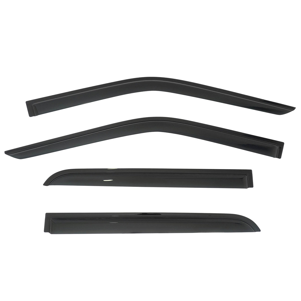 2015-2024 Ford F-Series Crew Cab Slim Style Window Visors Acrylic