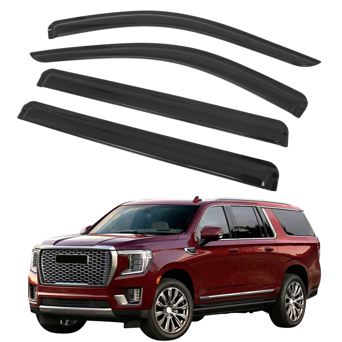 2021-2025 Chevrolet Suburban & GMC Yukon XL 4PCS Tape on Window Visors