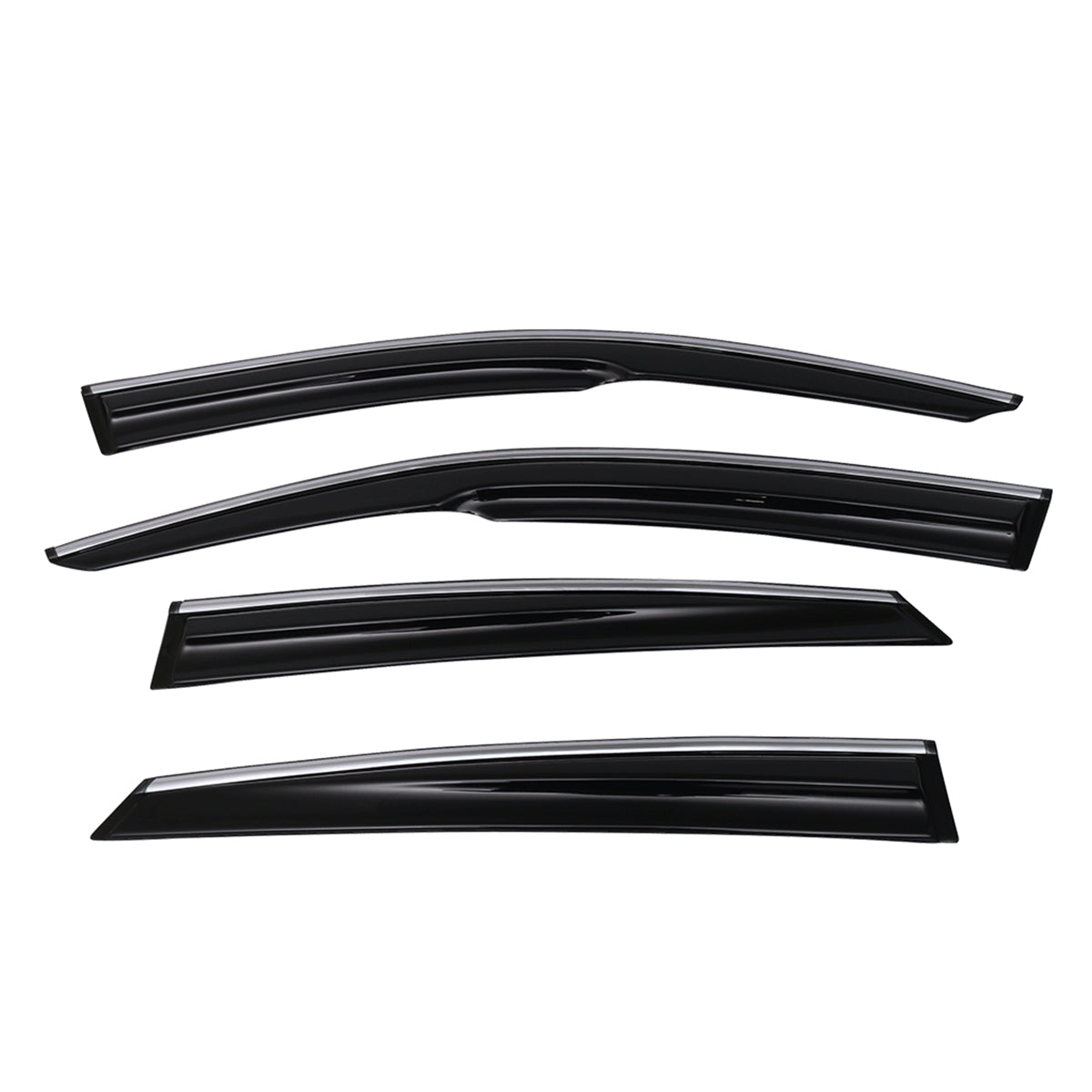 2016-2021 Honda Civic Sedan Smoke Chrome Mugen Window Visors Acylic