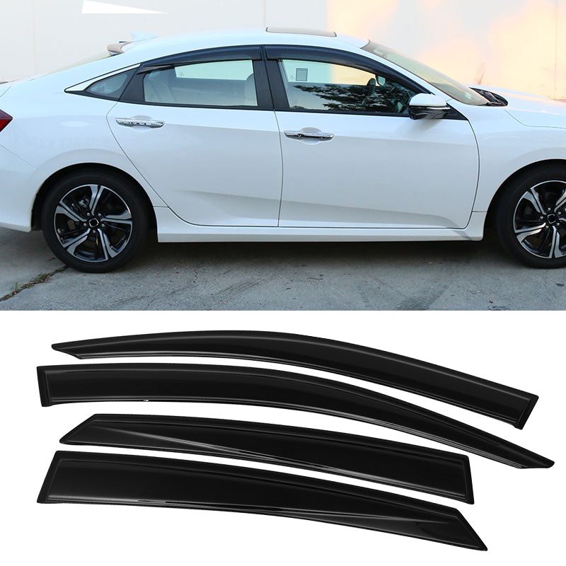2016-2021 Honda Civic 4Dr Sedan 10th Generation Tape On Window Visor