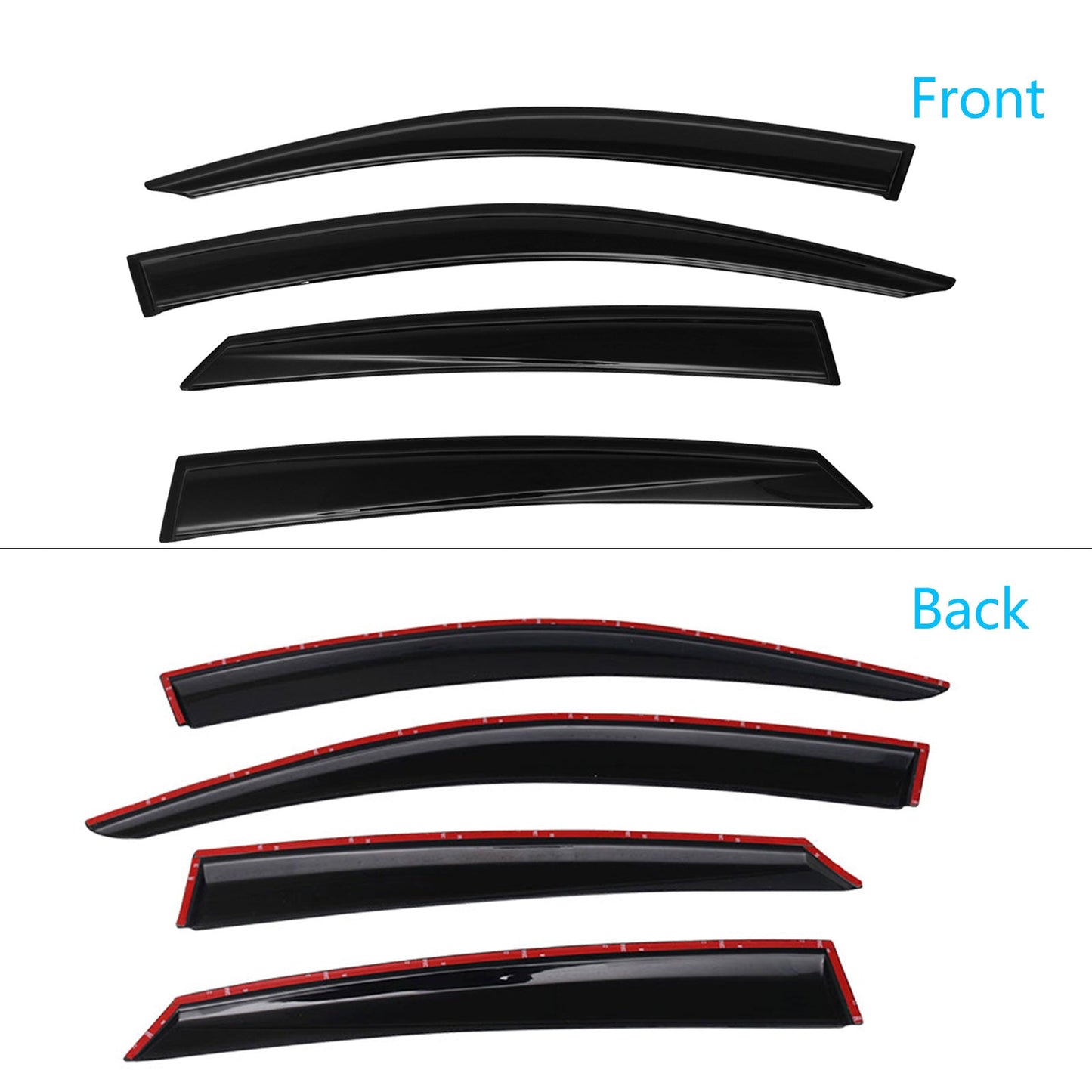 2016-2021 Honda Civic 4Dr Sedan 10th Generation Tape On Window Visor