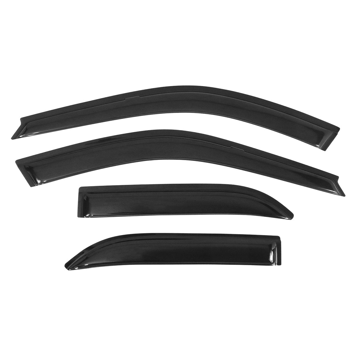 1992-1995 Honda Civic Sedan Tape On Smoke Tinted Window Visors Acrylic
