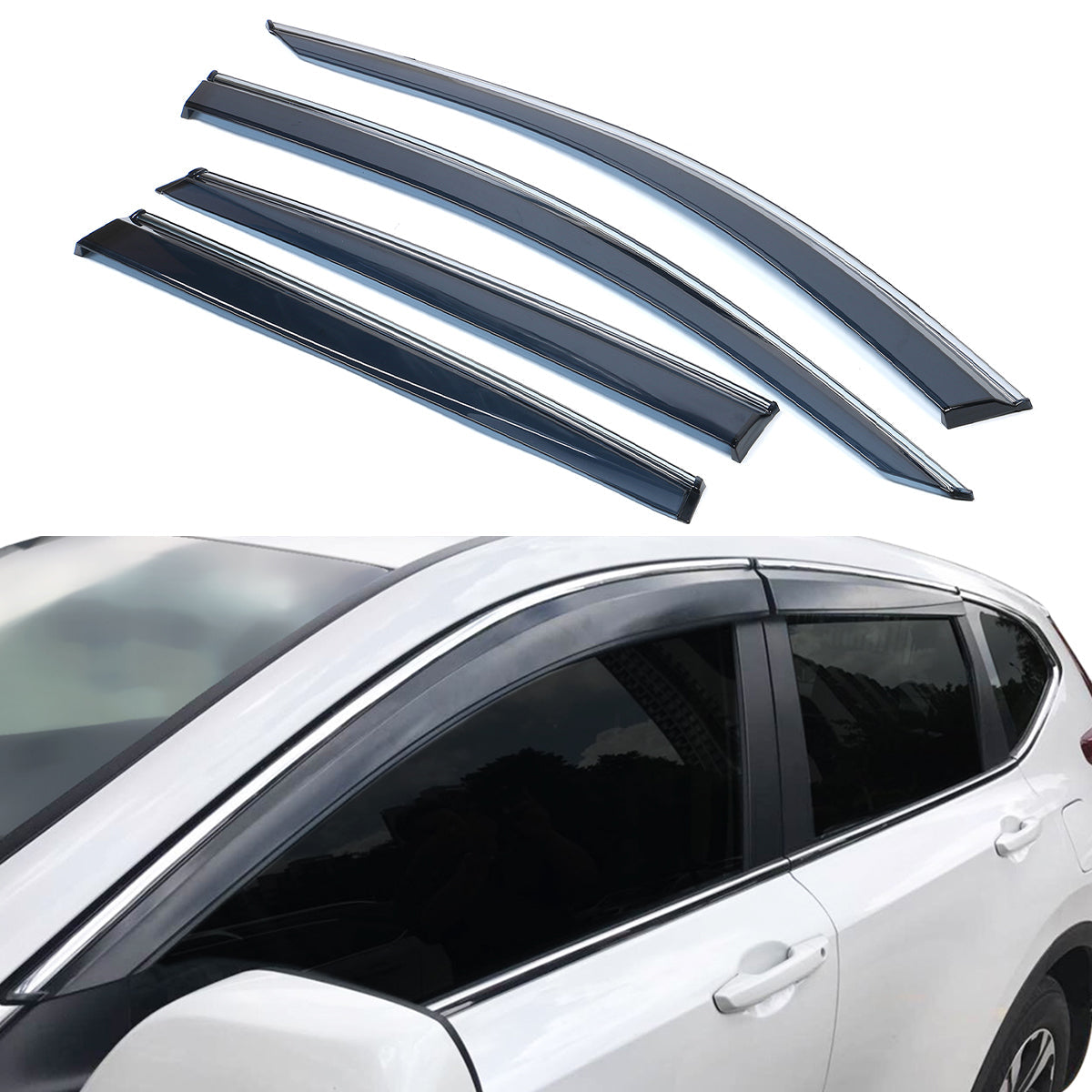 2017-2022 Honda CRV Tape On Window Visors 4PC Rain Guard