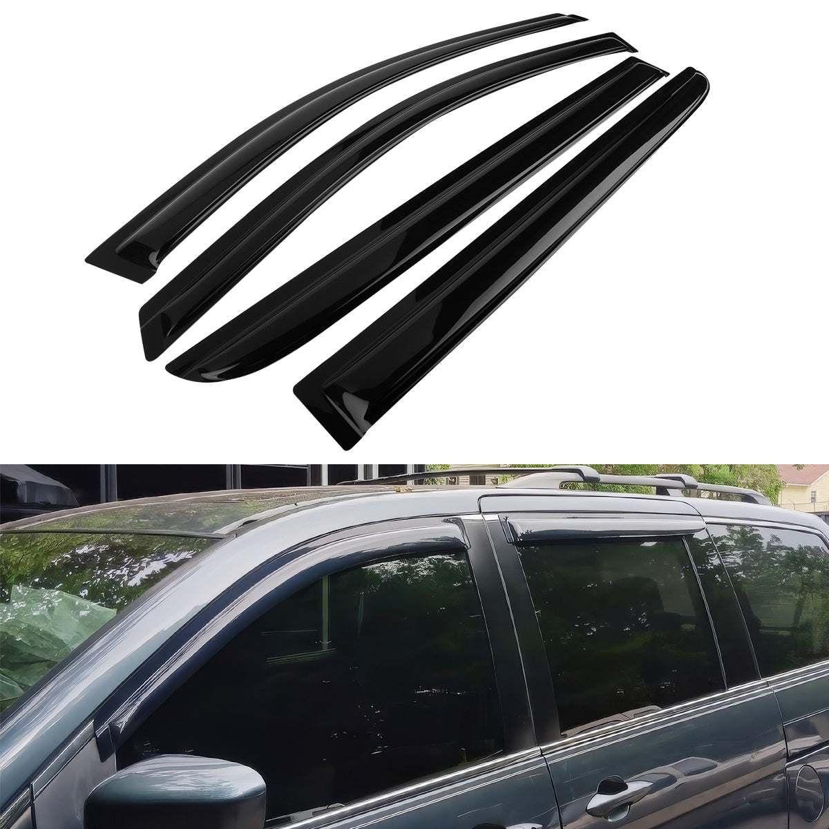 2005-2007 Honda Odyssey Acrylic 4PC Tap On Window Visors Rain Guard