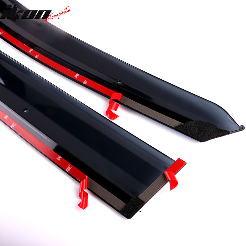 2011-2017 Honda Odyssey Polycarbonate Window Visors W/ Chrome Trim 4PC