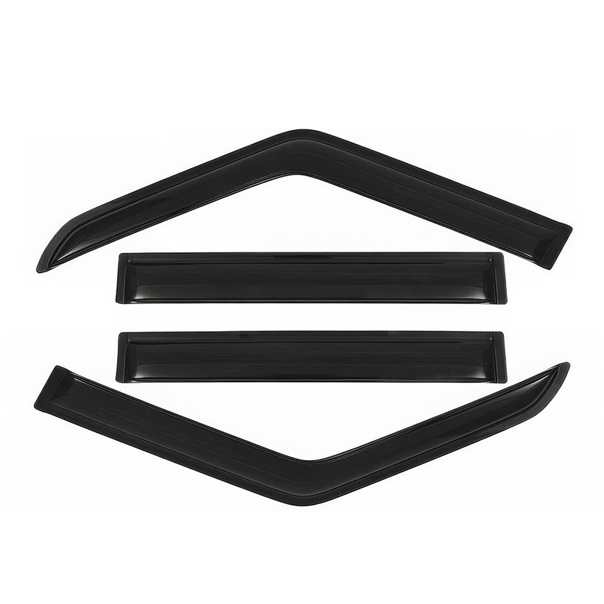 1984-2001 Jeep Cherokee XJ BJ Slim Smoke Window Visors Guard Acrylic