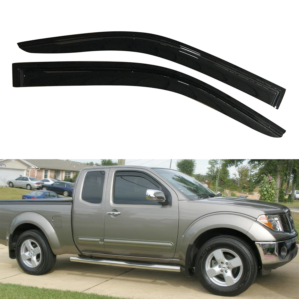 2005-2020 Nissan Frontier D40 Extended Cab 2PCS Visor Windows Acrylic
