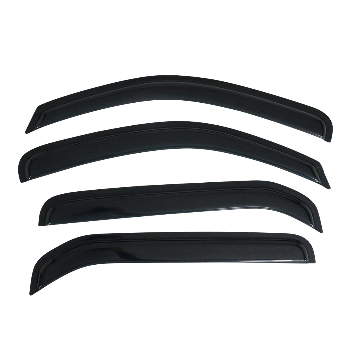 2005-2016 Nissan Xterra Tape On Smoke Tinted Visor Windows Acrylic