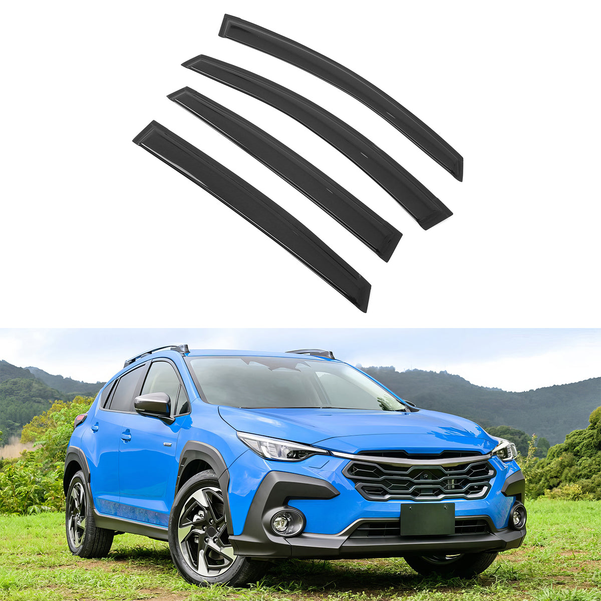 2018-2023 Subaru Crosstrek & 2017-2023 Impreza Hatchback Window Visors