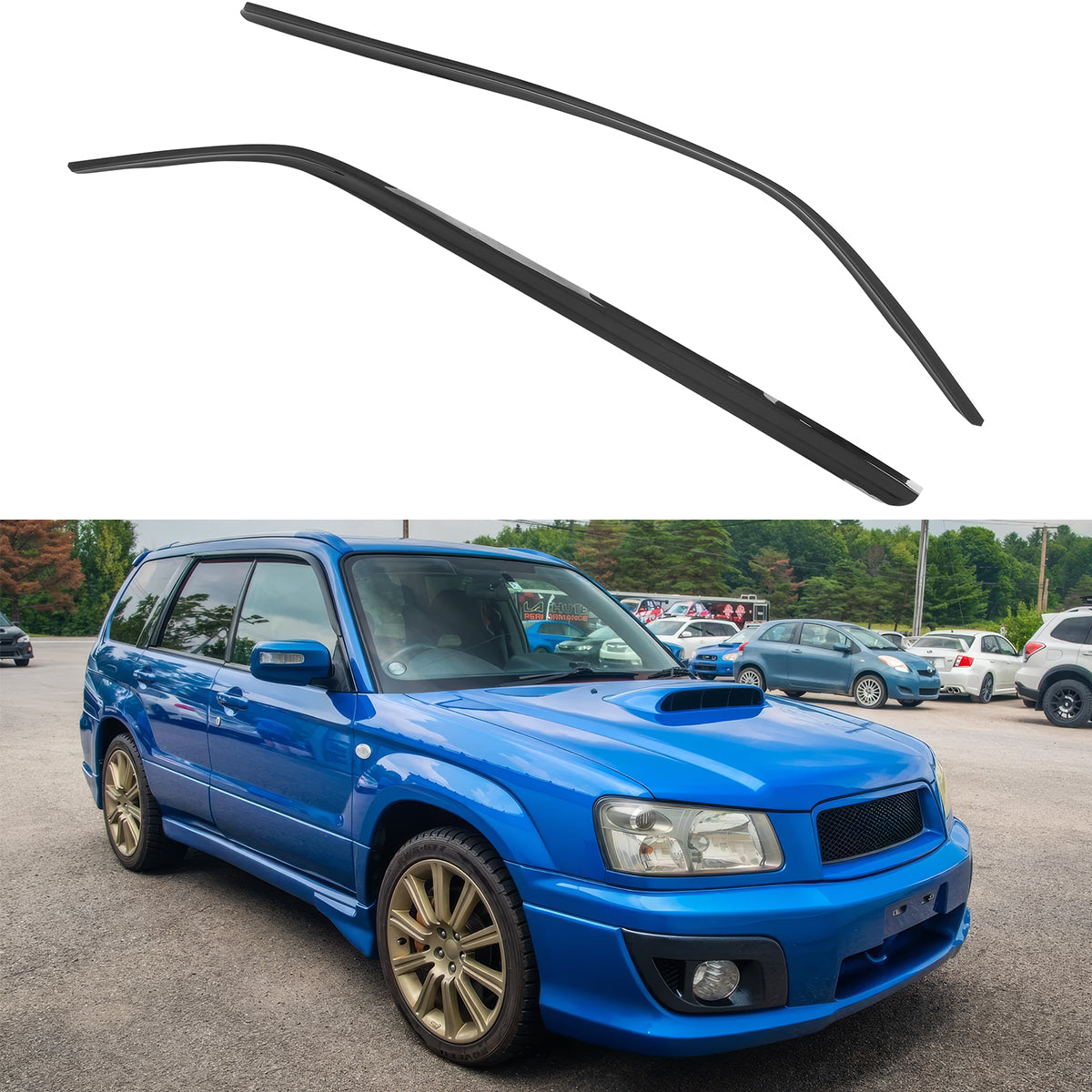 2003-2008 Subaru Forester Slim Style Smoke 2PCS Window Visor Acrylic