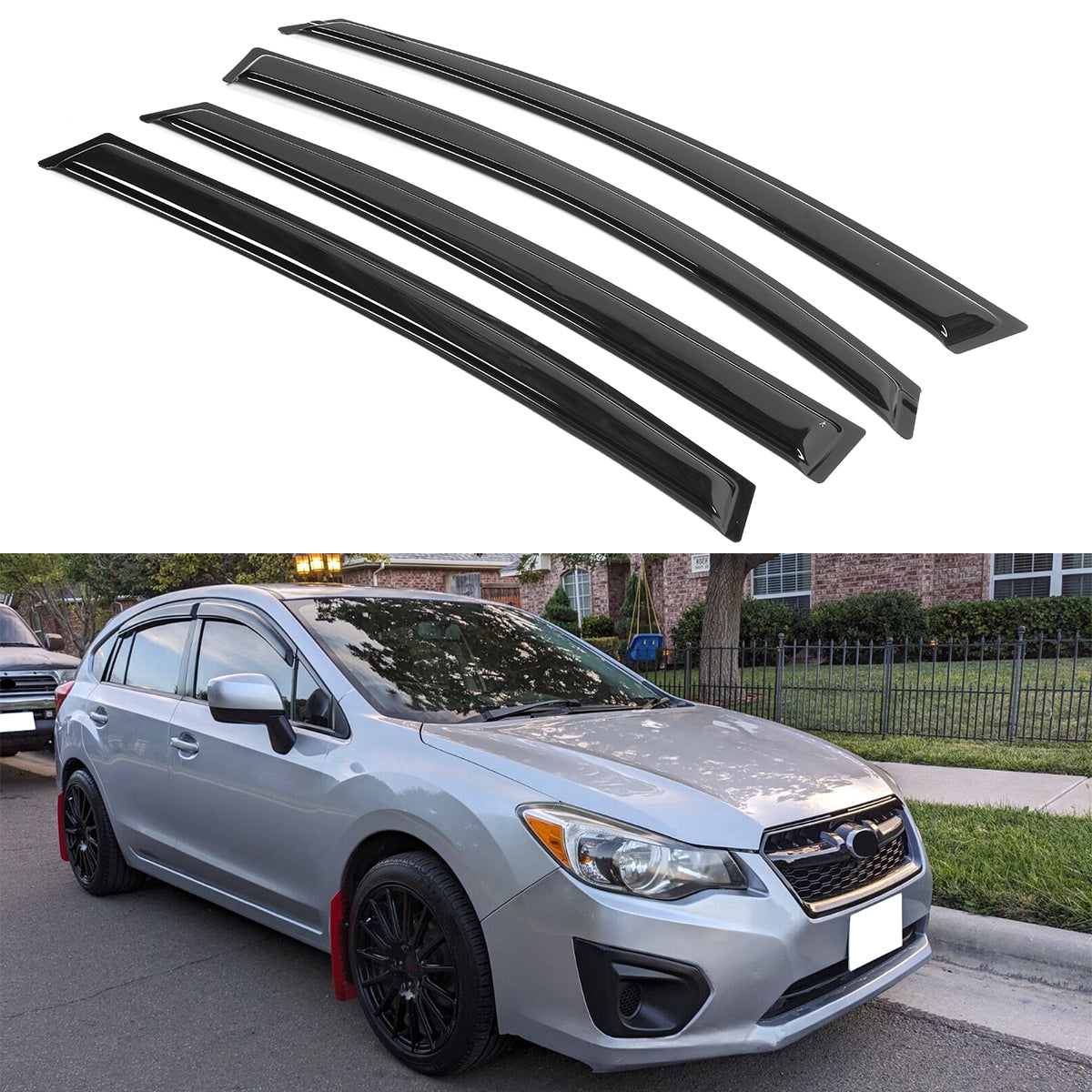 2012-2016 Subaru Impreza 13-17 XV Crosstrek Window Visors Acrylic