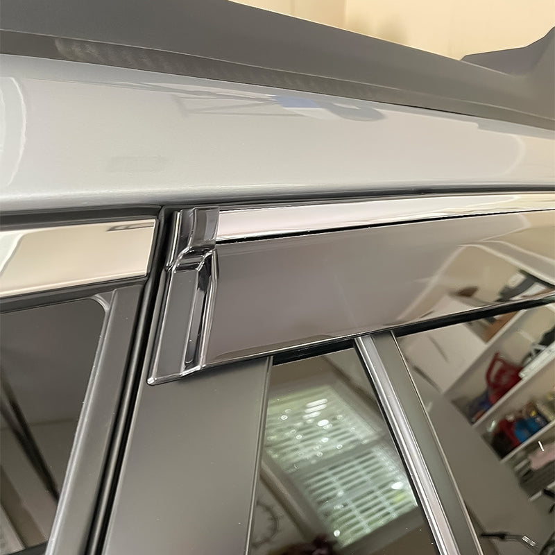 2015-2019 Subaru Outback Polycarbonate Window Visor W/ Chrome Trim 4PC