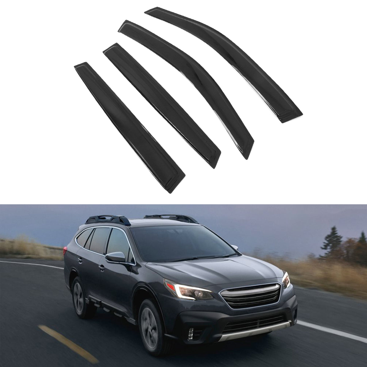 2020-2025 Subaru Outback 4PCS Tape on Window Visors Vent Rain Guards