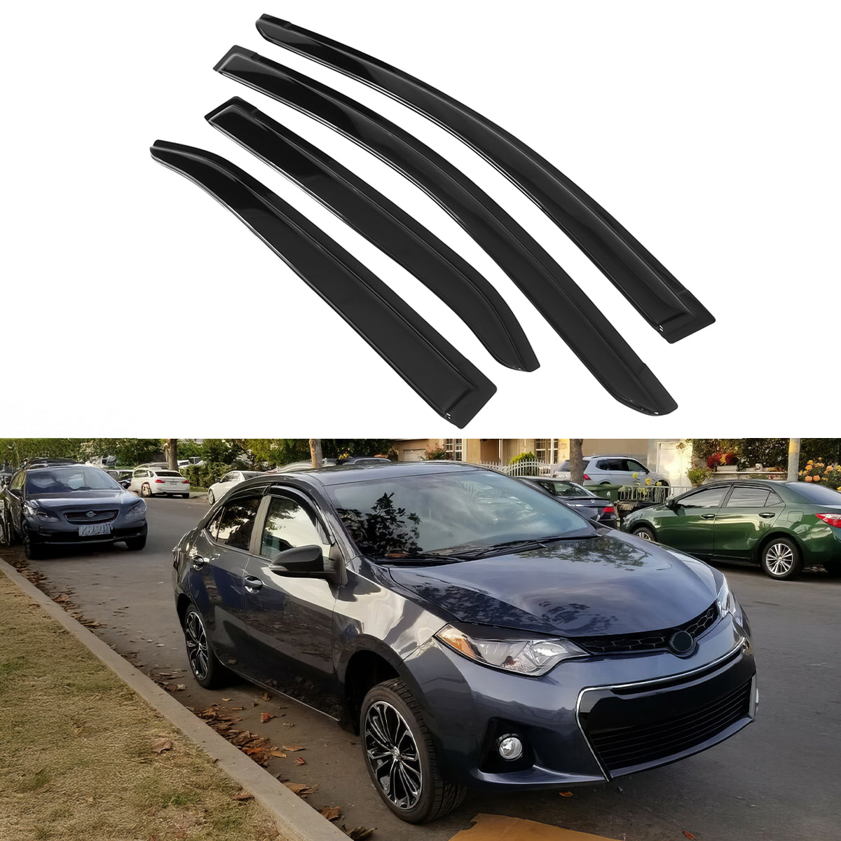 2014-2019 Toyota Corolla Sedan Window Visors Set Acrylic