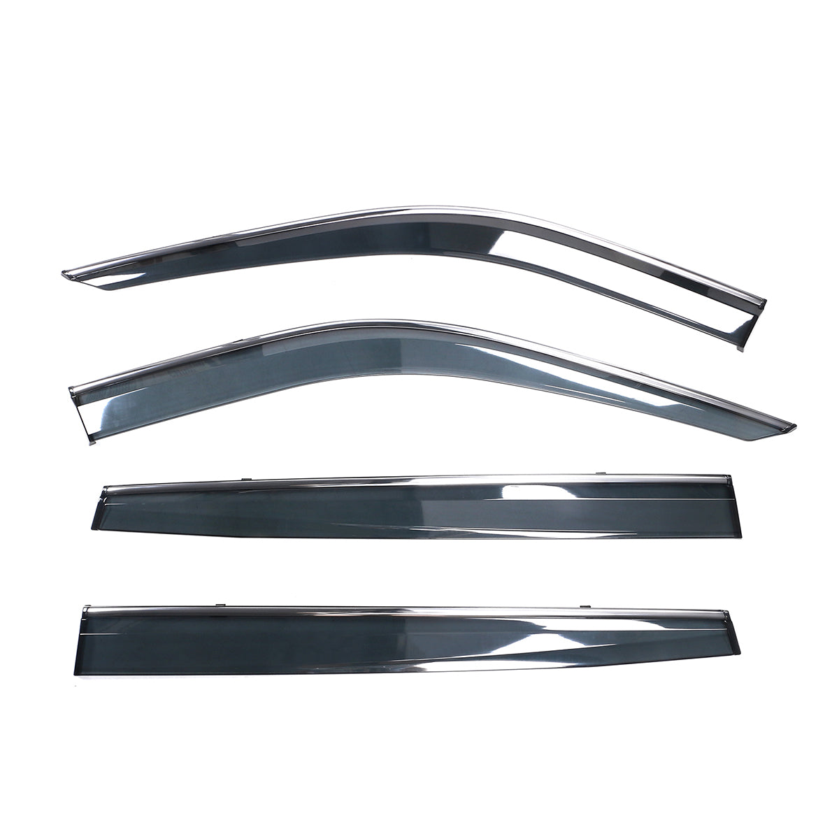 2020-2024 Toyota Highlander PC Side Window Visors w/ Chrome Trim 4PCS