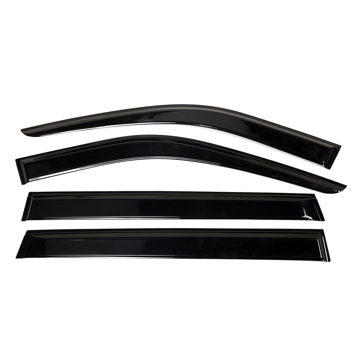 2020-2024 Toyota Highlander PC Side Window Visors w/ Chrome Trim 4PCS