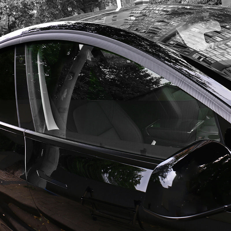 2020-2024 Tesla Model Y Tape-on Chrome Window Visors ABS 4PCS