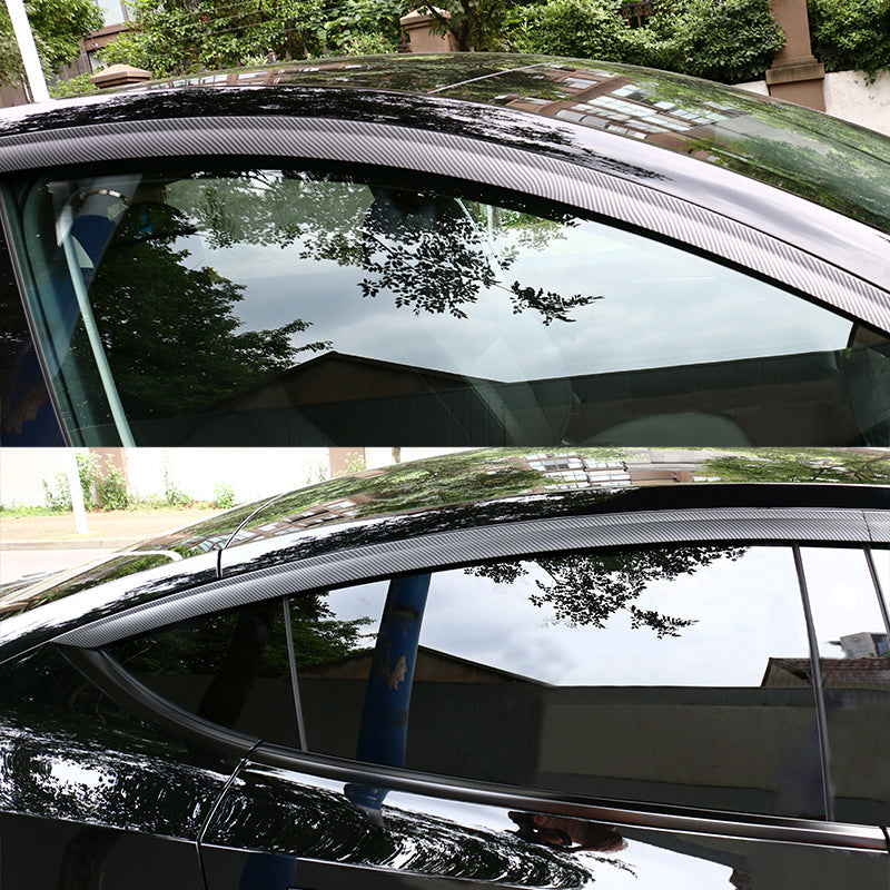 2020-2024 Tesla Model Y Tape-on Chrome Window Visors ABS 4PCS
