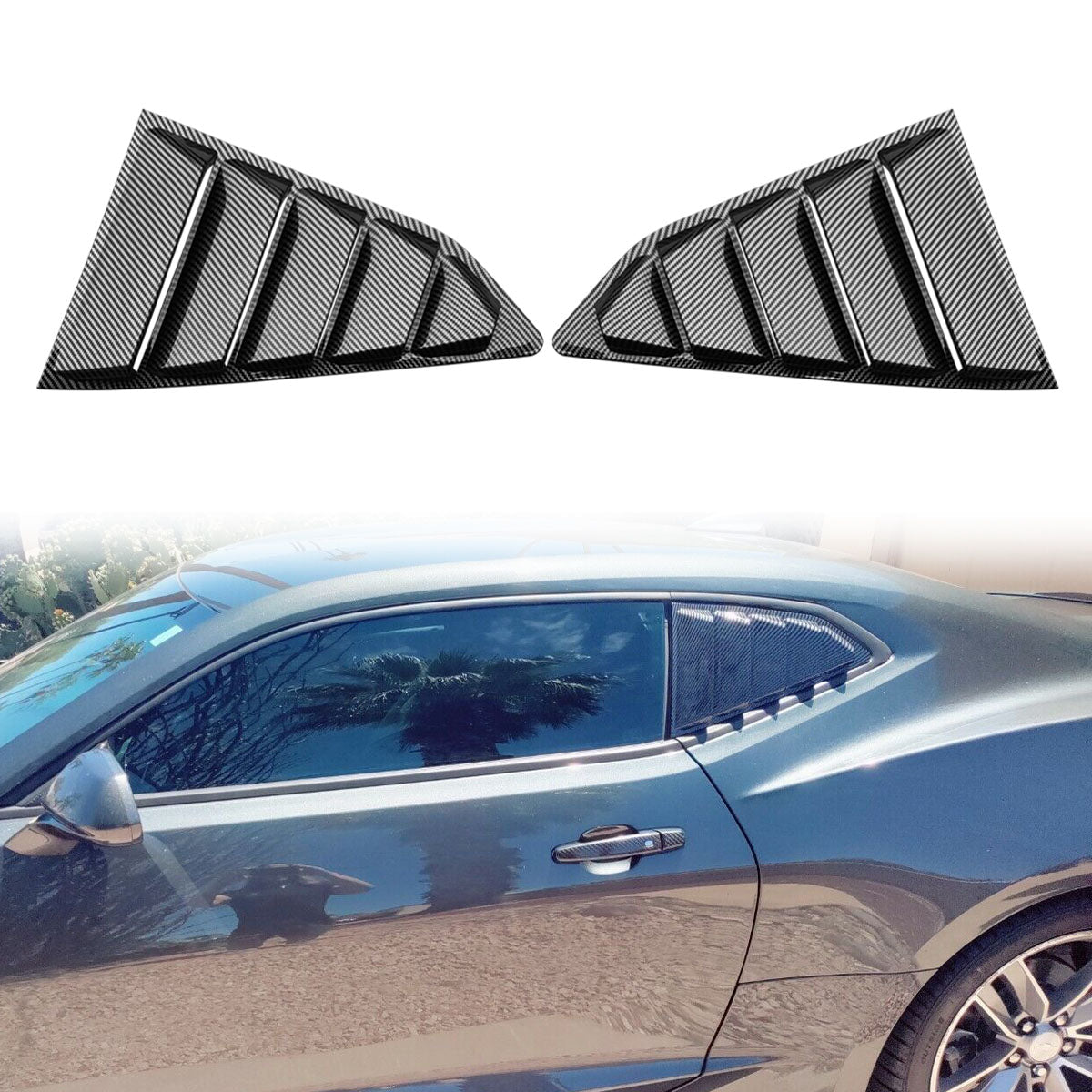 2016-2024 Chevy Camaro Quarter Rear Side Window Louvers