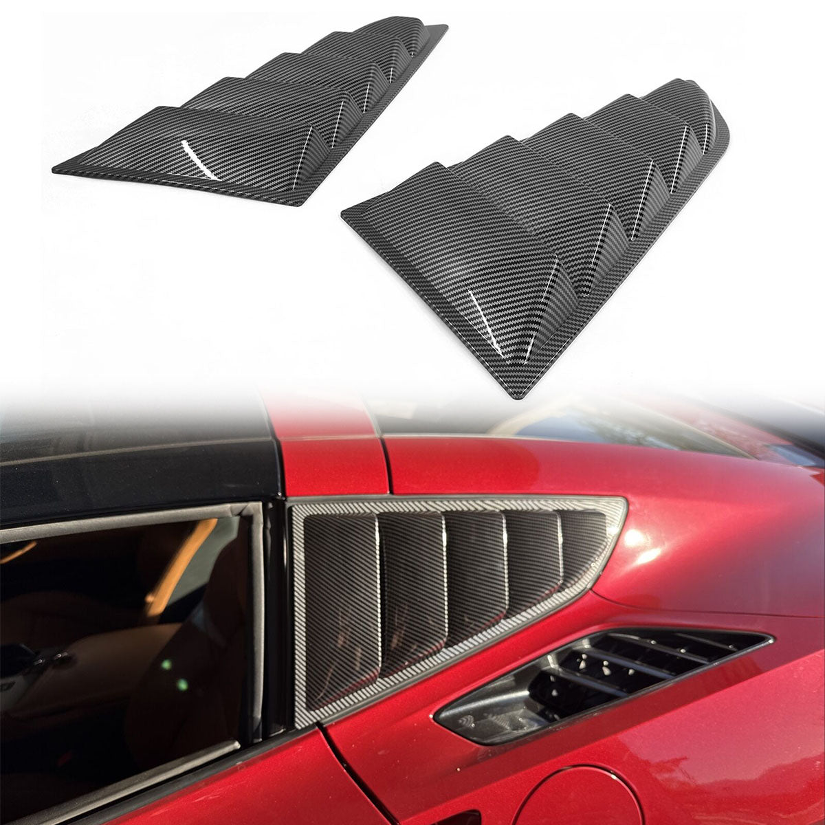 2014-2019 Chevy Corvette Classic Side Window Louvers Pair