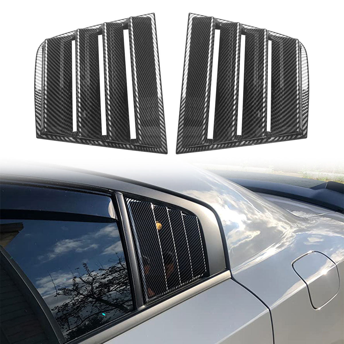 2011-2023 Dodge Charger V1 Side Window Scoop Louver CF Print