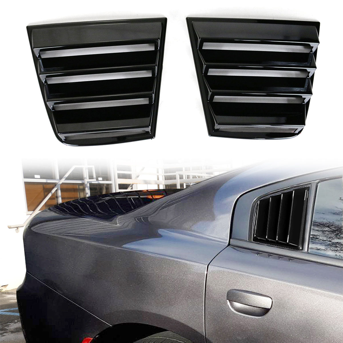 2011-2023 Dodge Charger V1 Side Window Scoop Louver CF Print