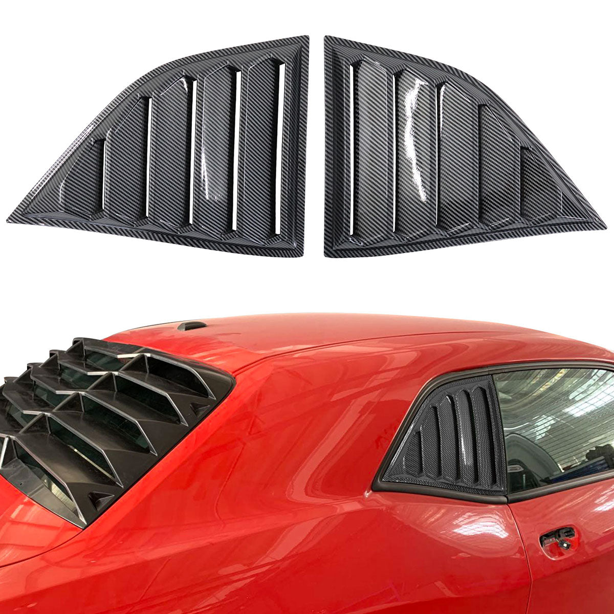 2008-2023 Dodge Challenger XE V4 Side Window Louvers PP