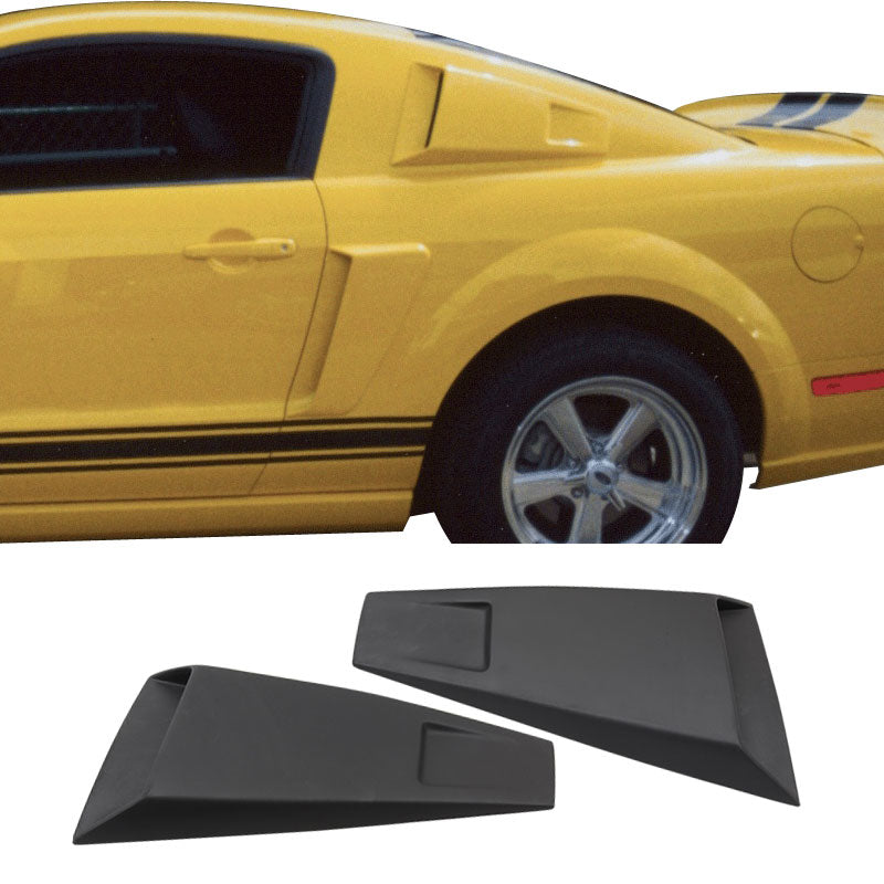 2005-2014 Ford Mustang Eleanor Window Side Louvers Scoops PU