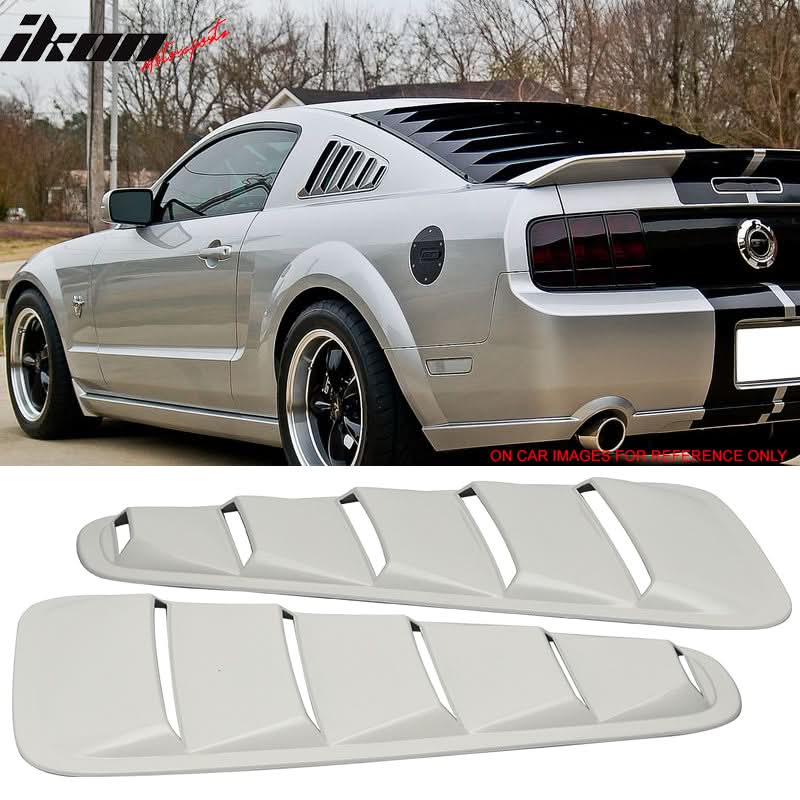 2005-2009 Ford Mustang V6 Side Quarter Window Louvers Windshield Cover