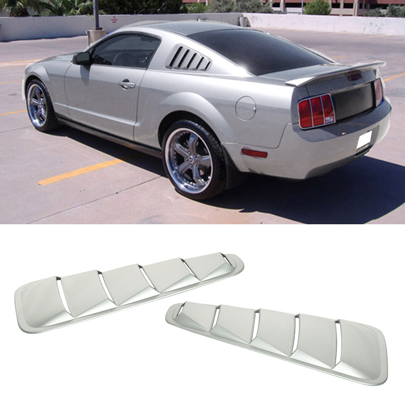 2005-2009 Ford Mustang V6 Side Quarter Window Louvers Windshield Cover