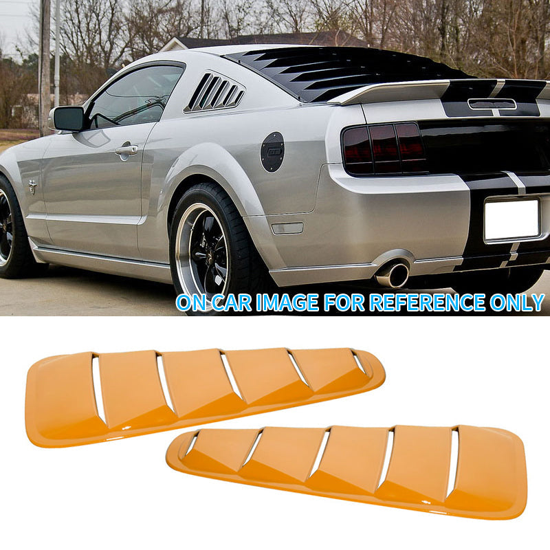 2005-2009 Ford Mustang V6 Side Quarter Window Louvers Windshield Cover