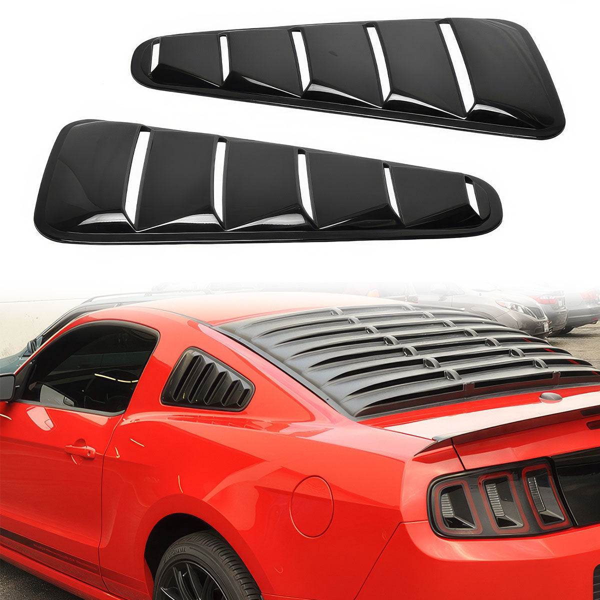 2010-2014 Ford Mustang Side Window Louvers Sun Shade Cover Windshield