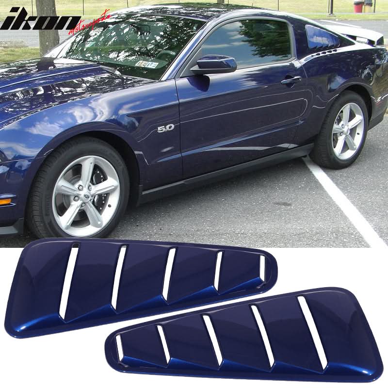 2010-2014 Ford Mustang Side Window Louvers Sun Shade Cover Windshield