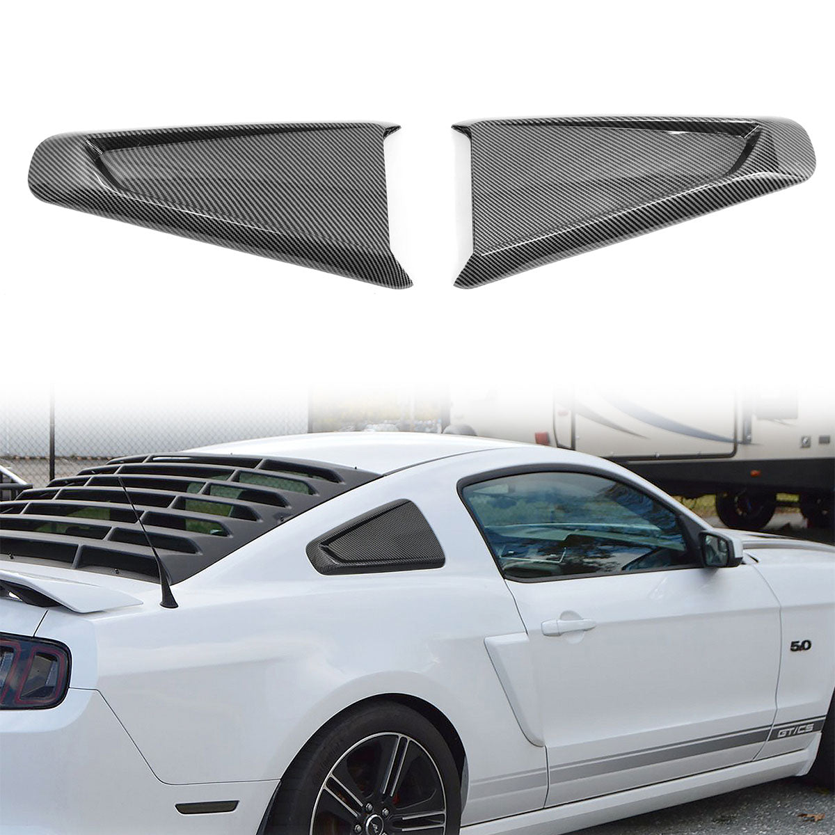 2010-2014 Ford Mustang 2DR IKON Rear Quarter Window Louver