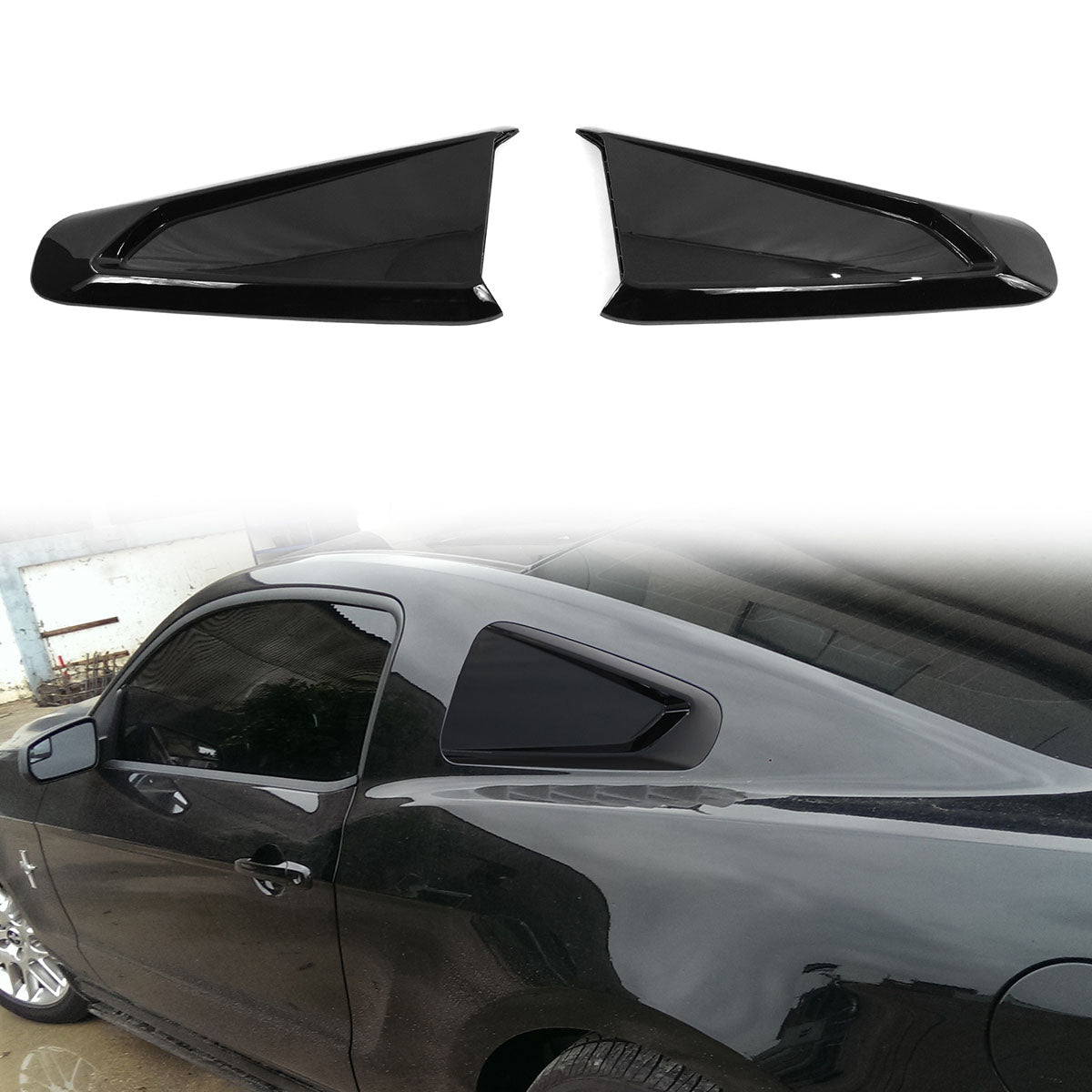 2010-2014 Ford Mustang 2DR IKON Rear Quarter Window Louver